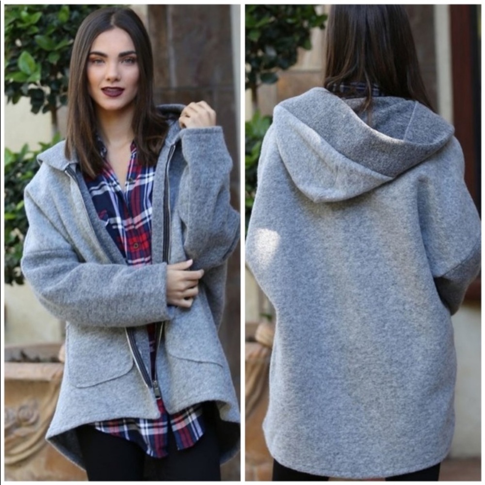 WOOL COLOR BLOCK (GREY) JACKET!!